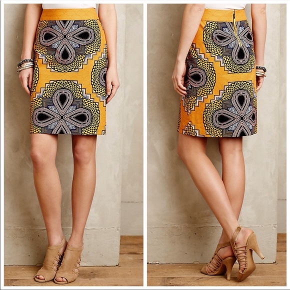 Anthropologie Maeve Clementina Pencil Skirt 2 - Picture 7 of 7